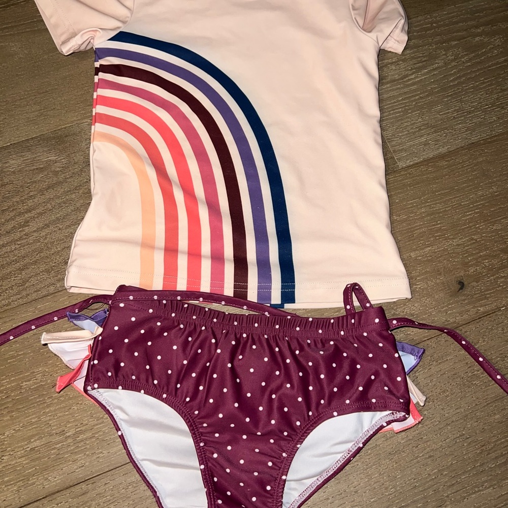 Kids Swim Set with Rainbow Design
